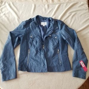 Blue Leather Jacket